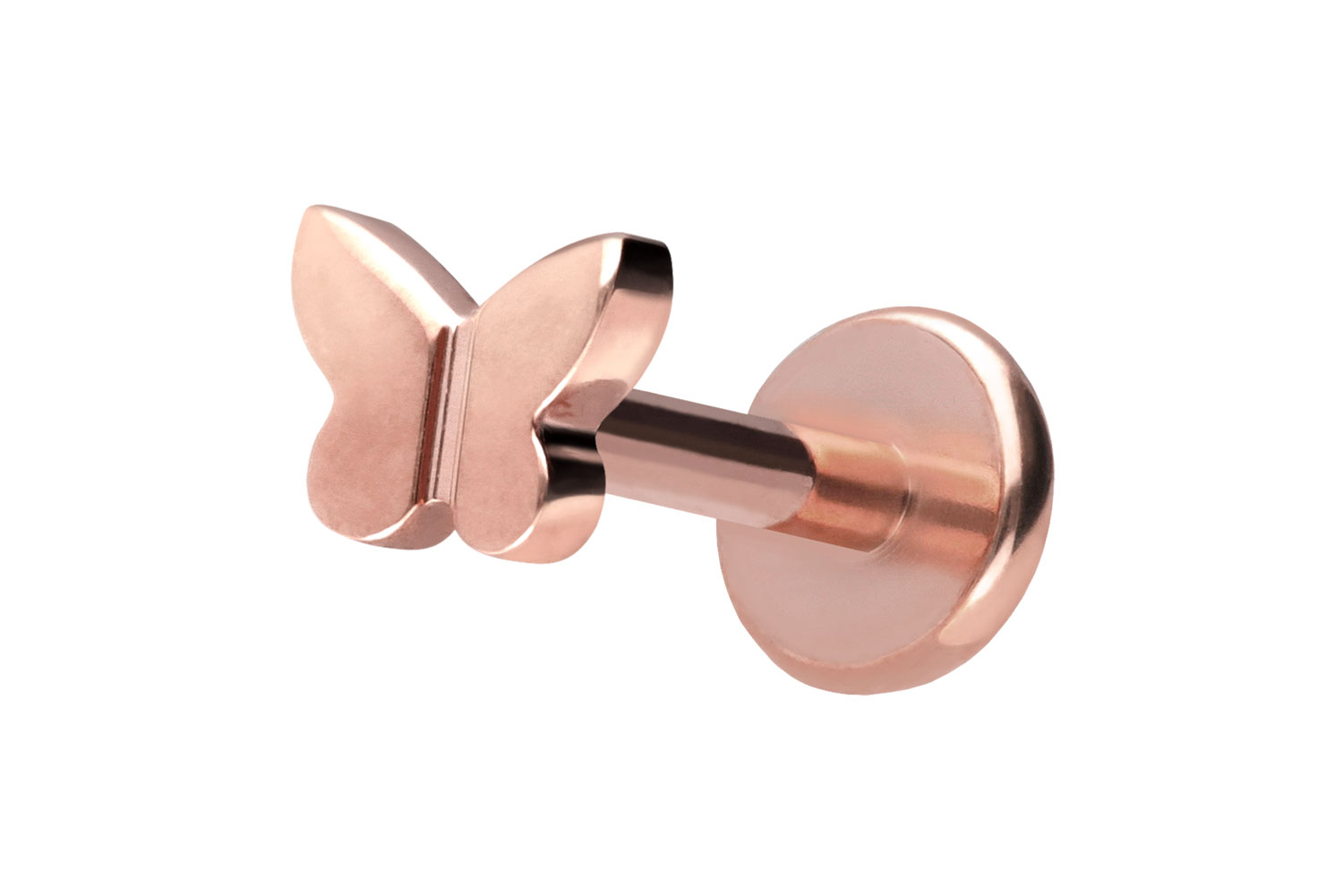 Titan Labret Piercing mit Push Fit SCHMETTERLING